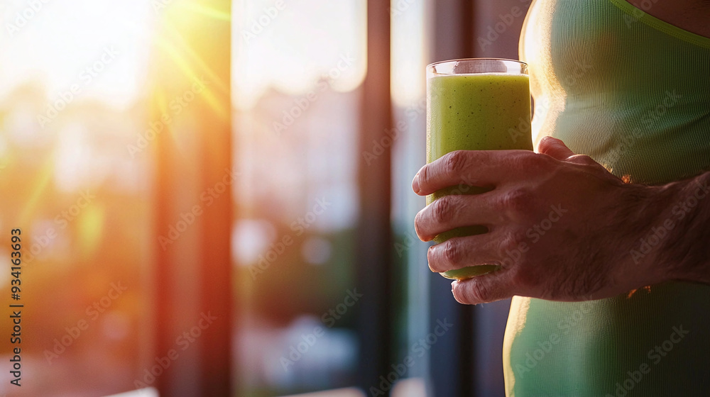 close-up of a person holding a detox smoothie close-up of a person holding a detox smoothie