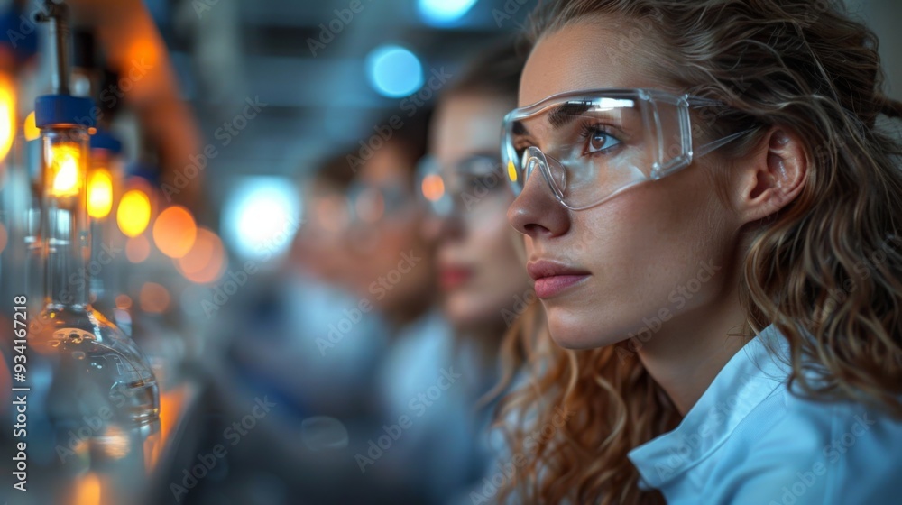 Create an image of researchers in a laboratory developing next-generation Create an image of researchers in a laboratory developing next-generation