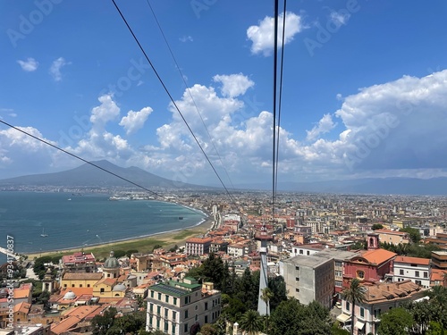 Beautiful view of Castellammare di Stabia featuring Mount Vesuvius  photo