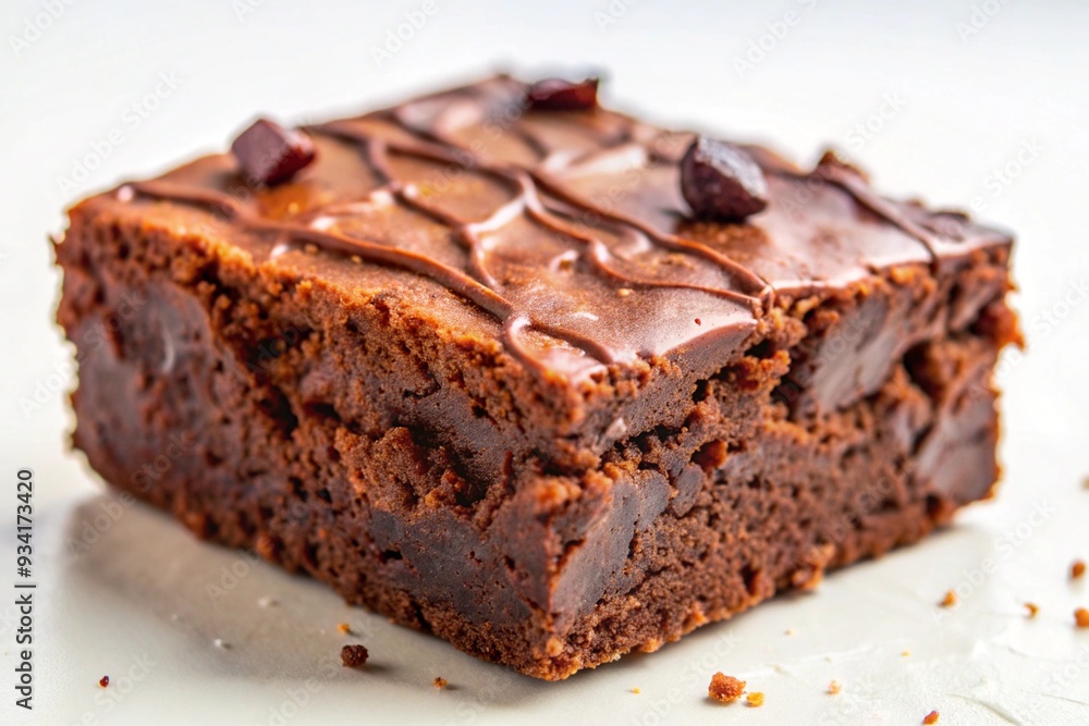 Pieces of fresh brownie on white background. Delicious chocolate pie. Delicious homemade dark chocolate dessert, brownie. Pieces of fresh brownie on white background. Delicious chocolate pie. Delicious homemade dark chocolate dessert, brownie.