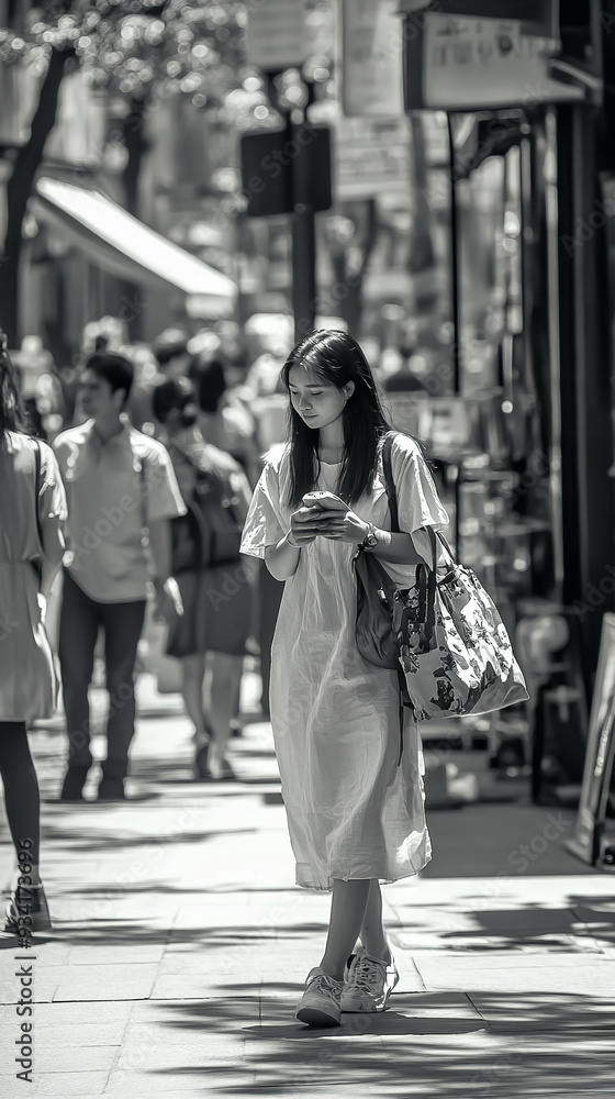 female figures,people in the china city, busy green life realistic portrayal, black and white photos female figures,people in the china city, busy green life realistic portrayal, black and white photos