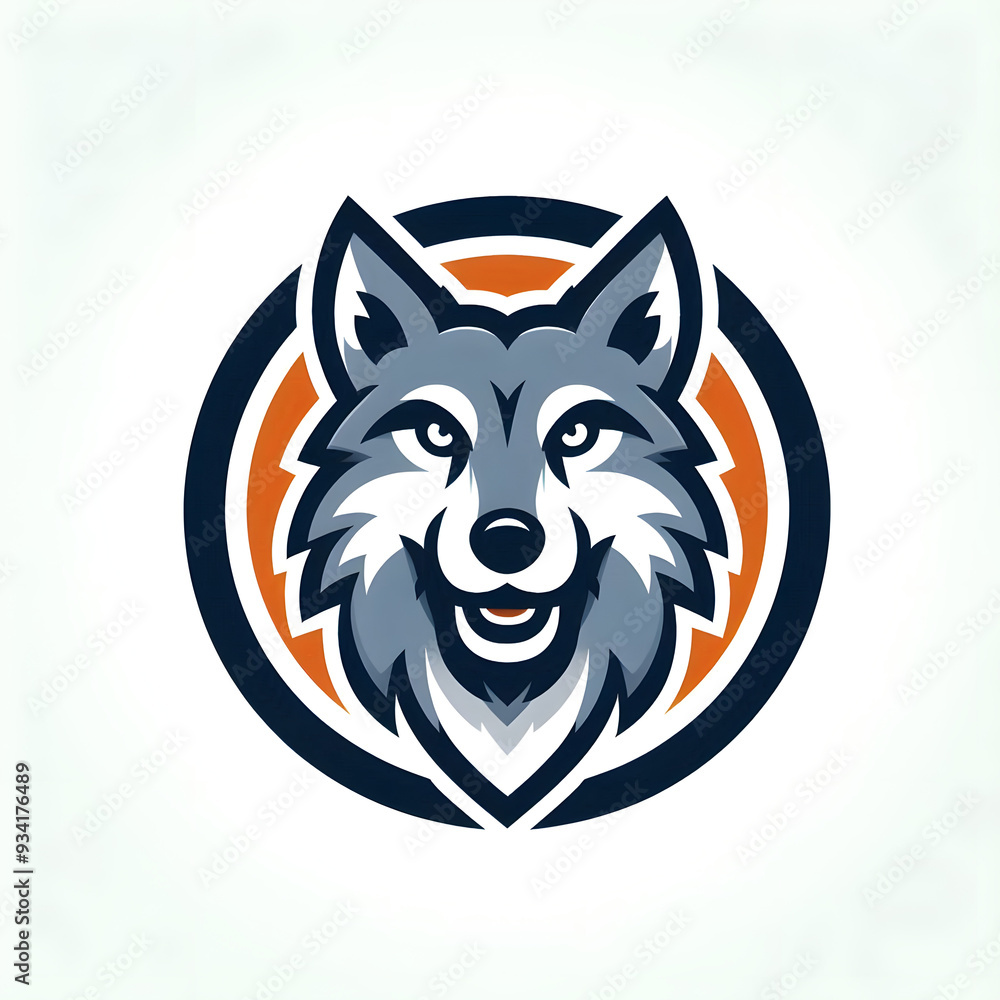 Naklejka premium A Sophisticated and Elegant Wolf: The Logo that Combines High-Quality Craftsmanship and Modern Aesthetic