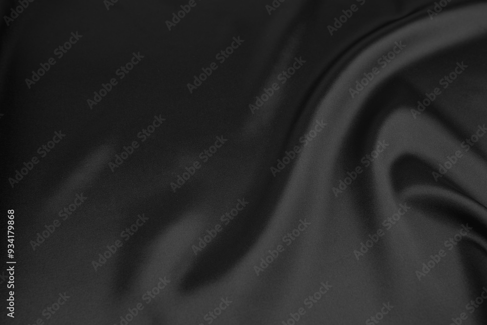 Fototapeta premium Texture black satin, silk background