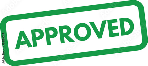 Approved stamp icon . Green Approved stamp . Agreement stamp. Vector