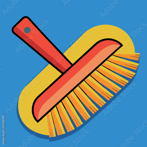 Scrubbing Brush Vector Illustration