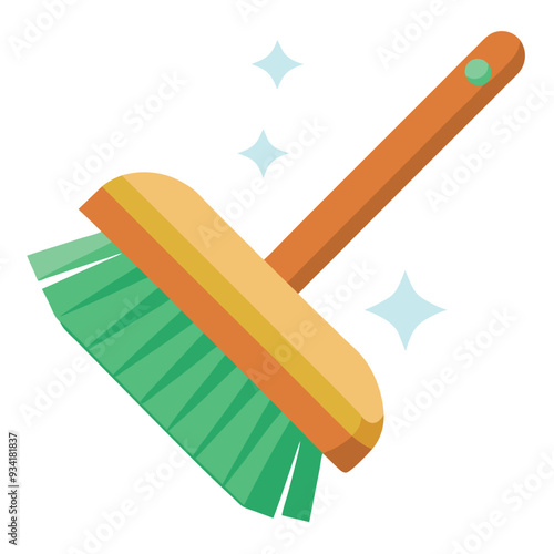 Scrubbing Brush Vector Illustration