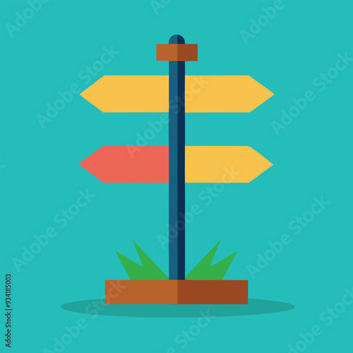 Sign Post Vector Illustration