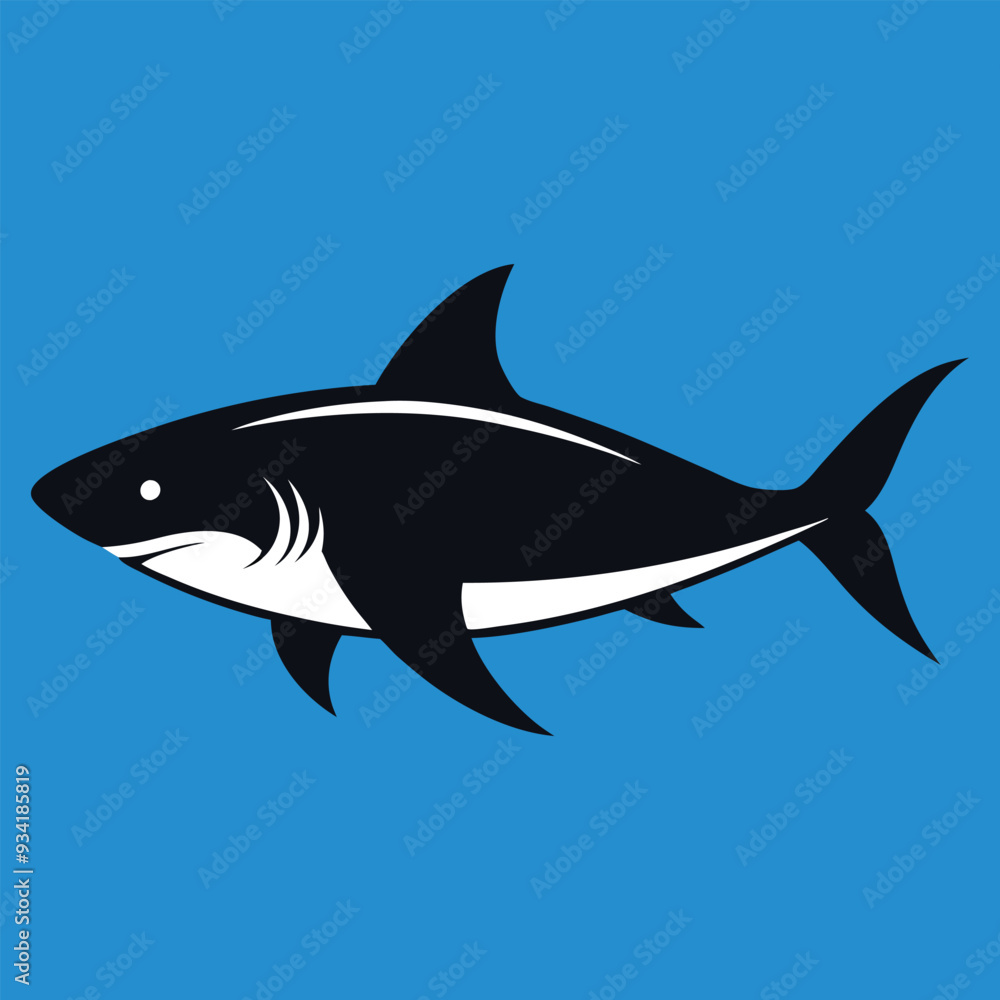 shark vector silhouette illustration shark vector silhouette illustration
