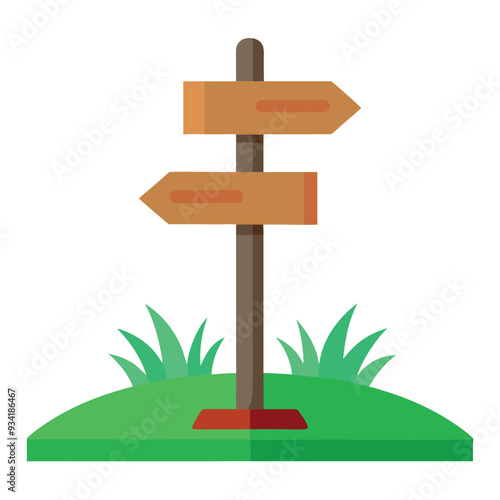 Sign Post Vector Illustration