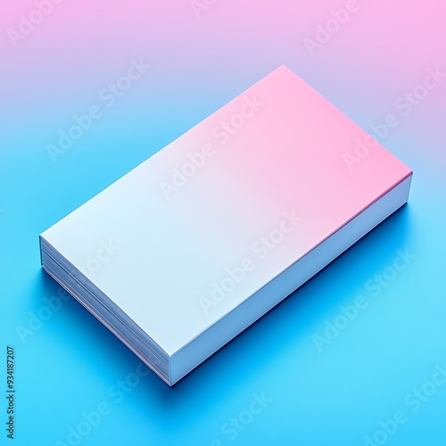 Wallpaper Mural Mockup template for business card, brochure or banner on blue and pink gradient background. Torontodigital.ca
