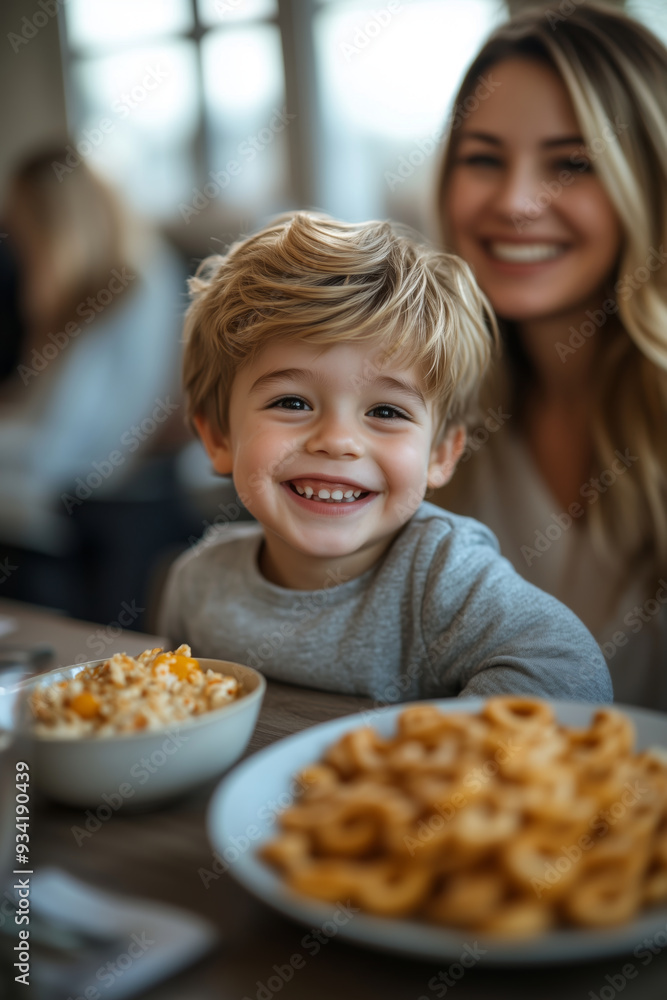 Joyful moments at lunch with mom, savoring delicious bites and smiles in a cozy dining atmosphere Joyful moments at lunch with mom, savoring delicious bites and smiles in a cozy dining atmosphere
