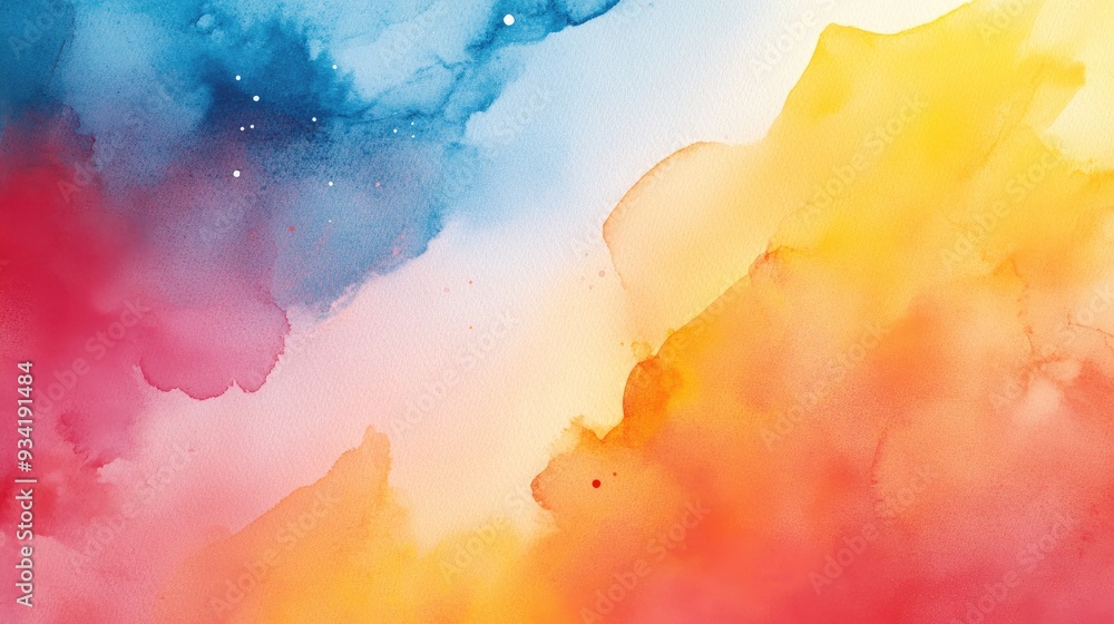 Obraz premium Watercolor abstract illustration featuring a vibrant and captivating background