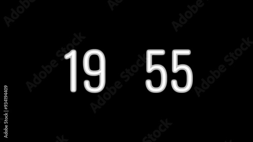 20 Minute Sleek Black Countdown Timer
