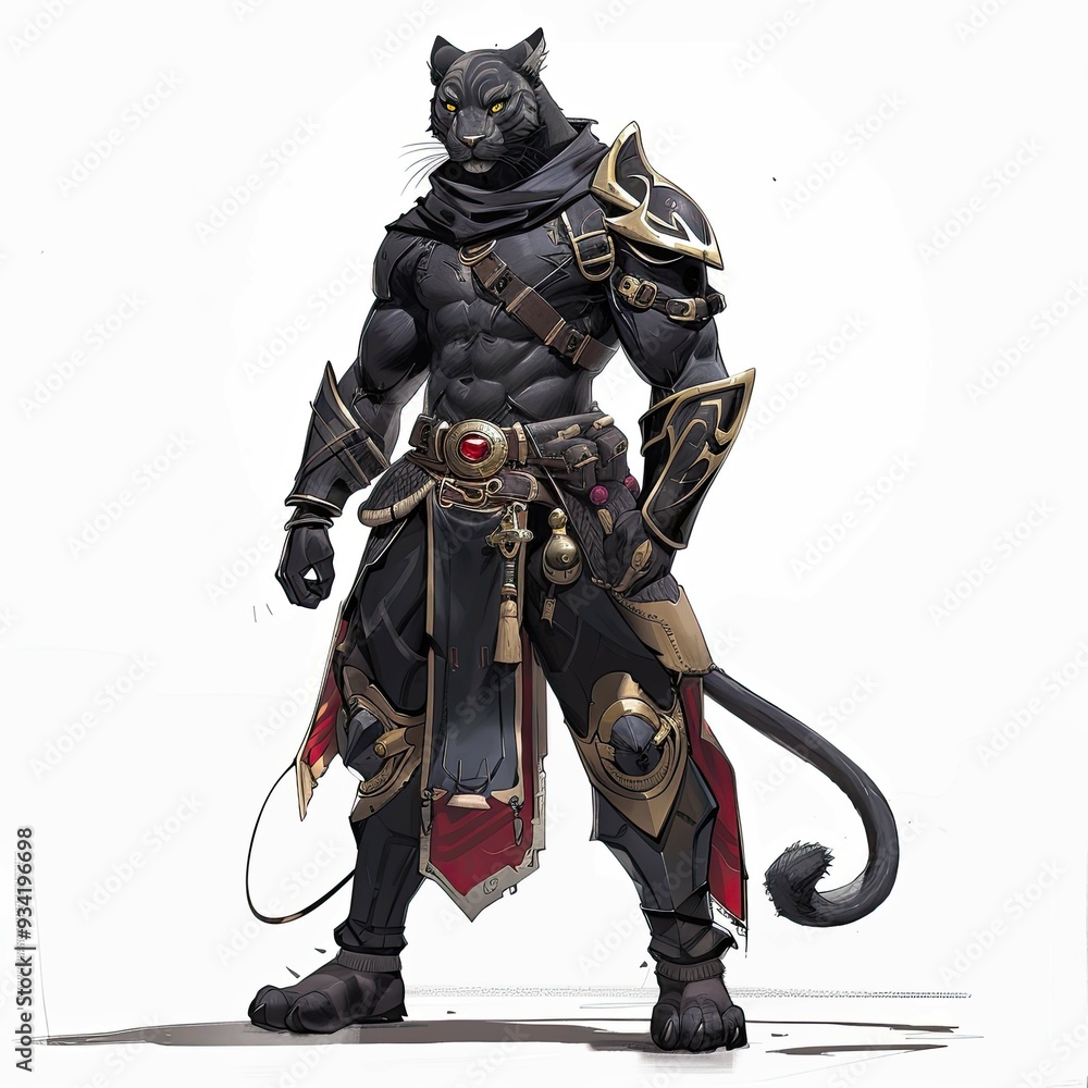 Fototapeta premium Anime Panther Warrior