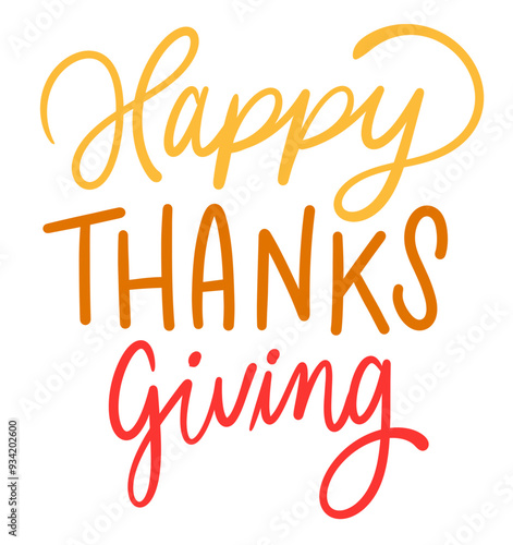 Thanks Giving Handwriting Lettering