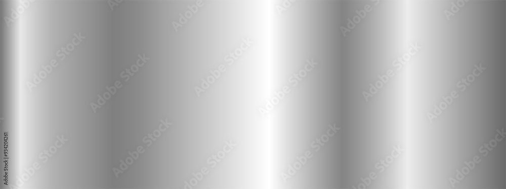 Background with a metallic gradient of silver color. A pattern with a shiny metallic gradient. The texture of the foil. Vector EPS 10.