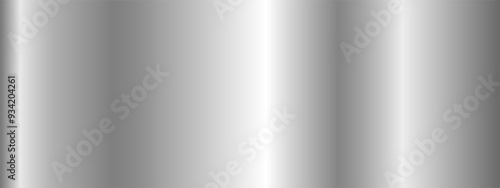 Background with a metallic gradient of silver color. A pattern with a shiny metallic gradient. The texture of the foil. Vector EPS 10.