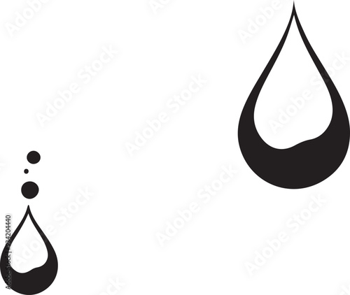 water drops silhouettes and blob, droplet Silhouette, 