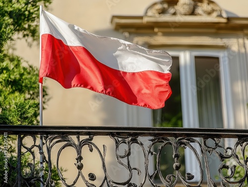 Polska flaga z okazji Święta Niepodległości