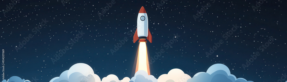 Rocket soaring through night sky, symbolizing adventure and exploration. vibrant colors and dynamic motion evoke feelings of excitement and ambition. Rocket soaring through night sky, symbolizing adventure and exploration. vibrant colors and dynamic motion evoke feelings of excitement and ambition.