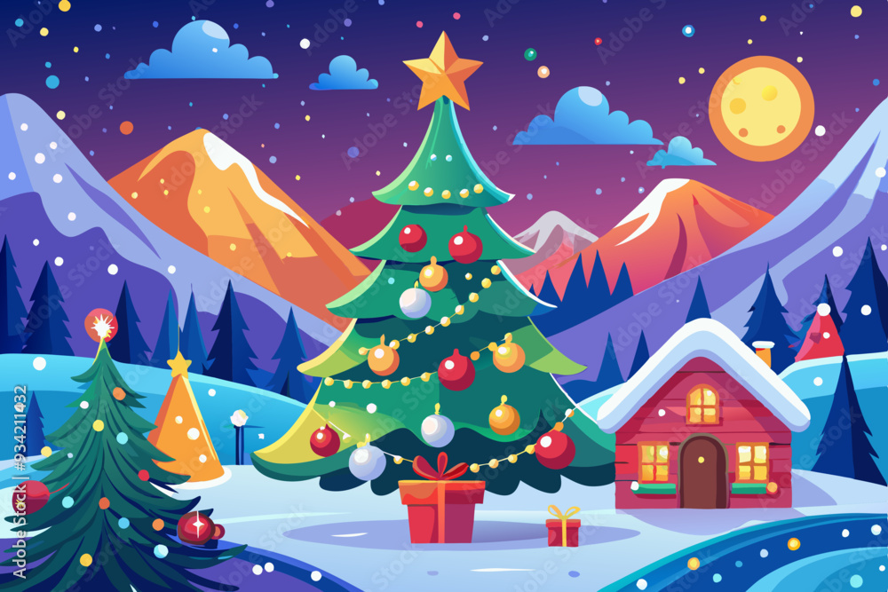 Obraz premium Christmass Tree Background Design