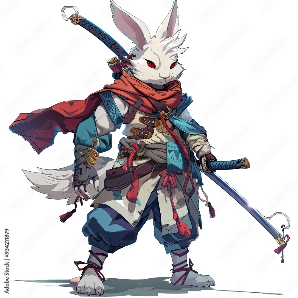 Obraz premium Anime Rabbit Warrior