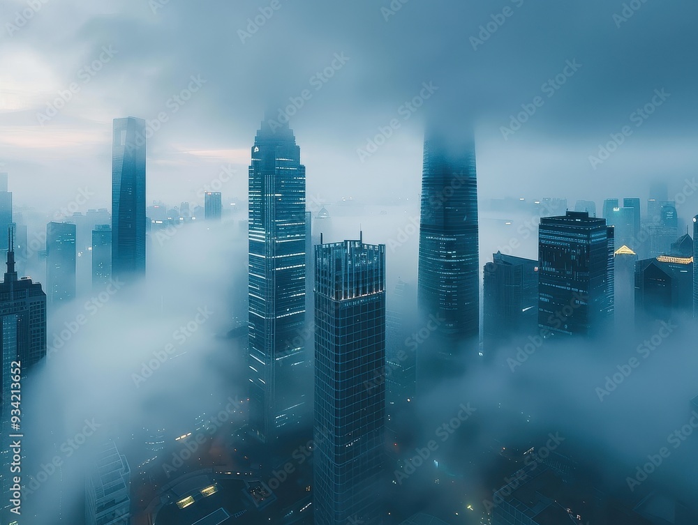Misty Skyline Panorama Misty Skyline Panorama