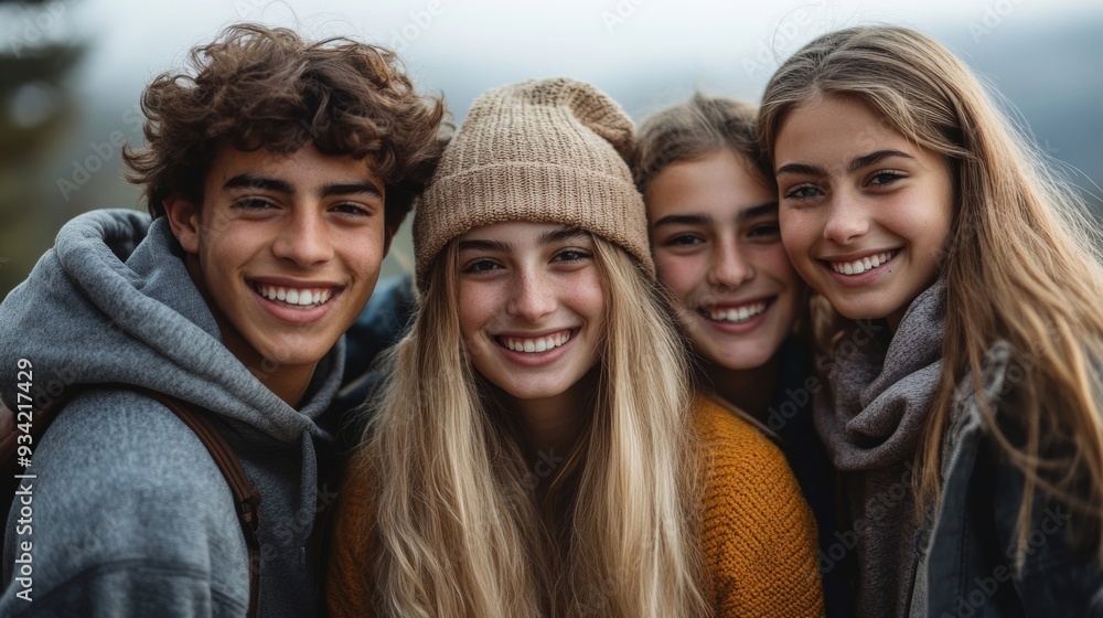 big group young people, Generative AI big group young people, Generative AI