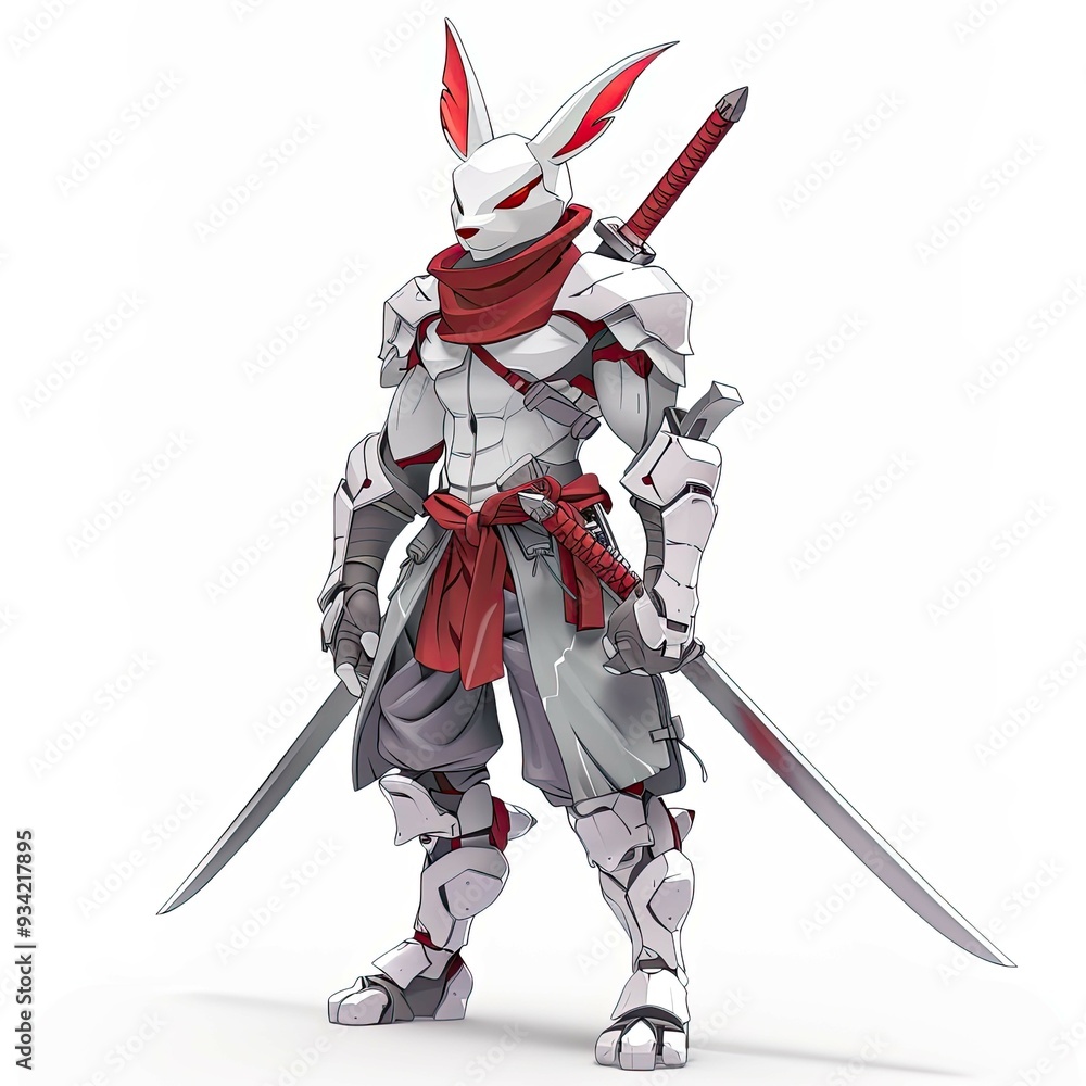 Obraz premium Anime Rabbit Warrior