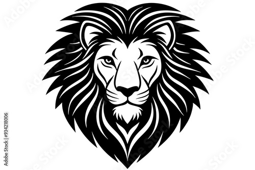 Lion Head Silhouette vector Illustration