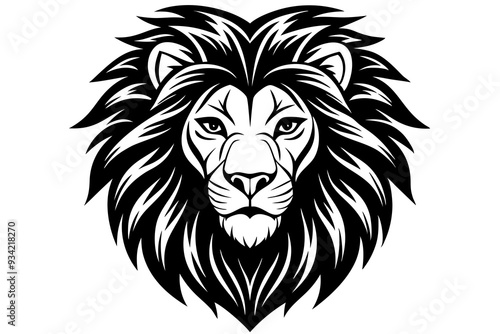 Lion Head Silhouette vector Illustration