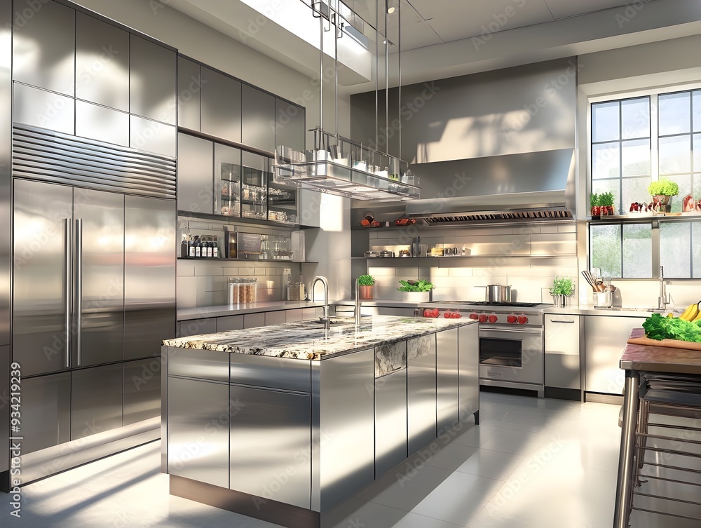 Sleek and Sophisticated Professional Grade Kitchen Design with High Tech Aesthetic Sleek and Sophisticated Professional Grade Kitchen Design with High Tech Aesthetic