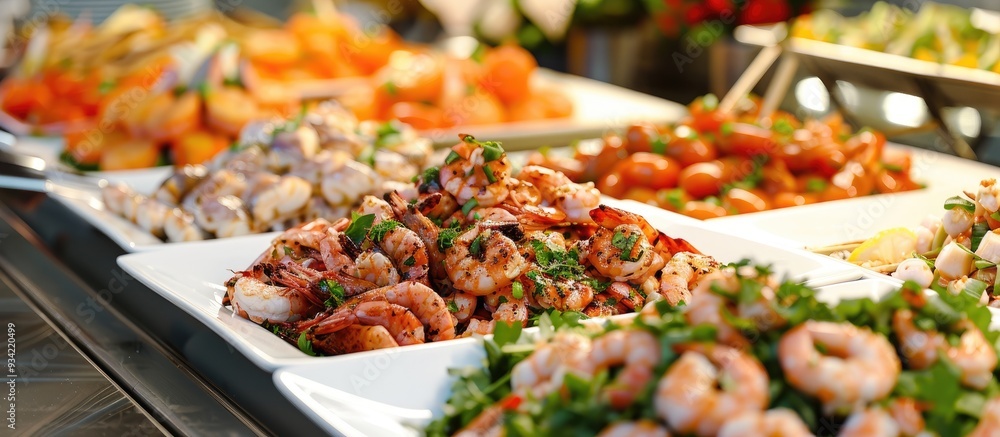 Starters Buffet Various Entrees Seafood And Salads Starters Buffet Various Entrees Seafood And Salads