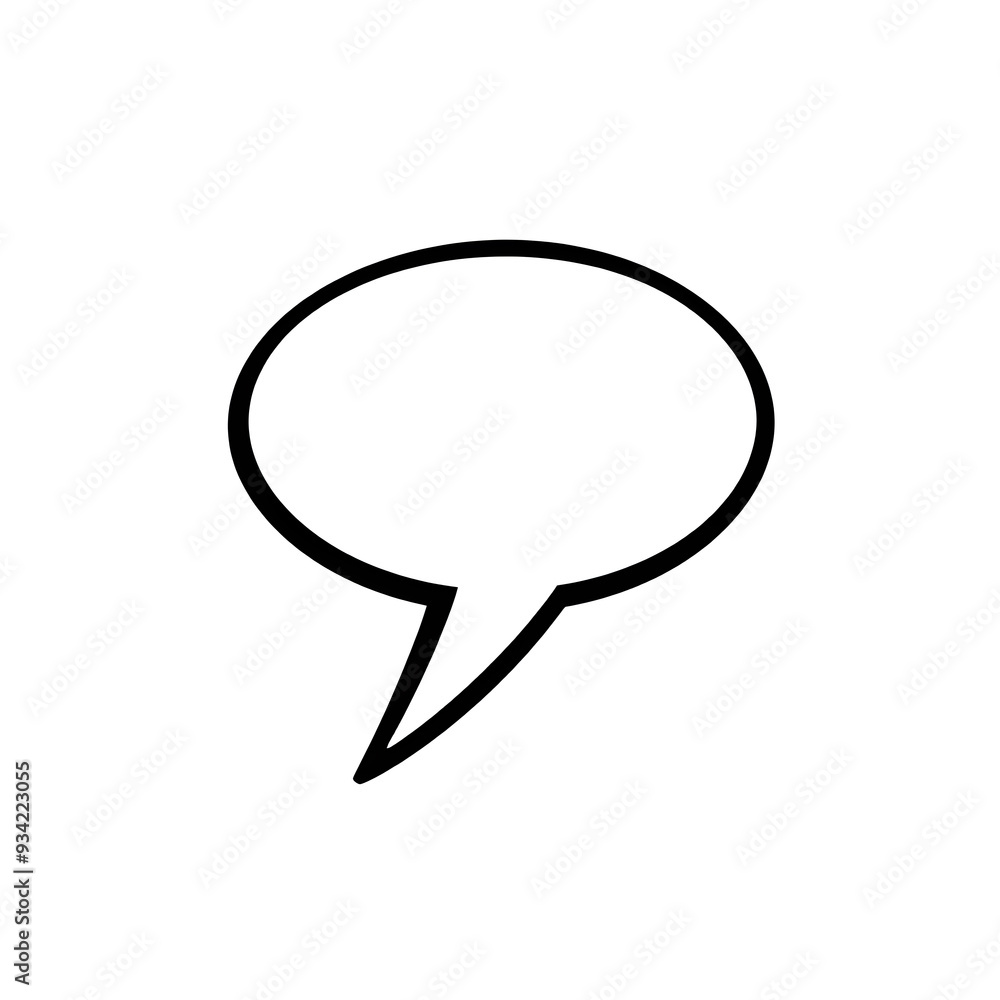 Message bubble cartoon icon illustration on white background. Generative AI Message bubble cartoon icon illustration on white background. Generative AI