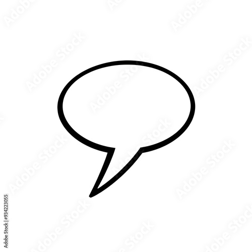 Message bubble cartoon icon illustration on white background. Generative AI