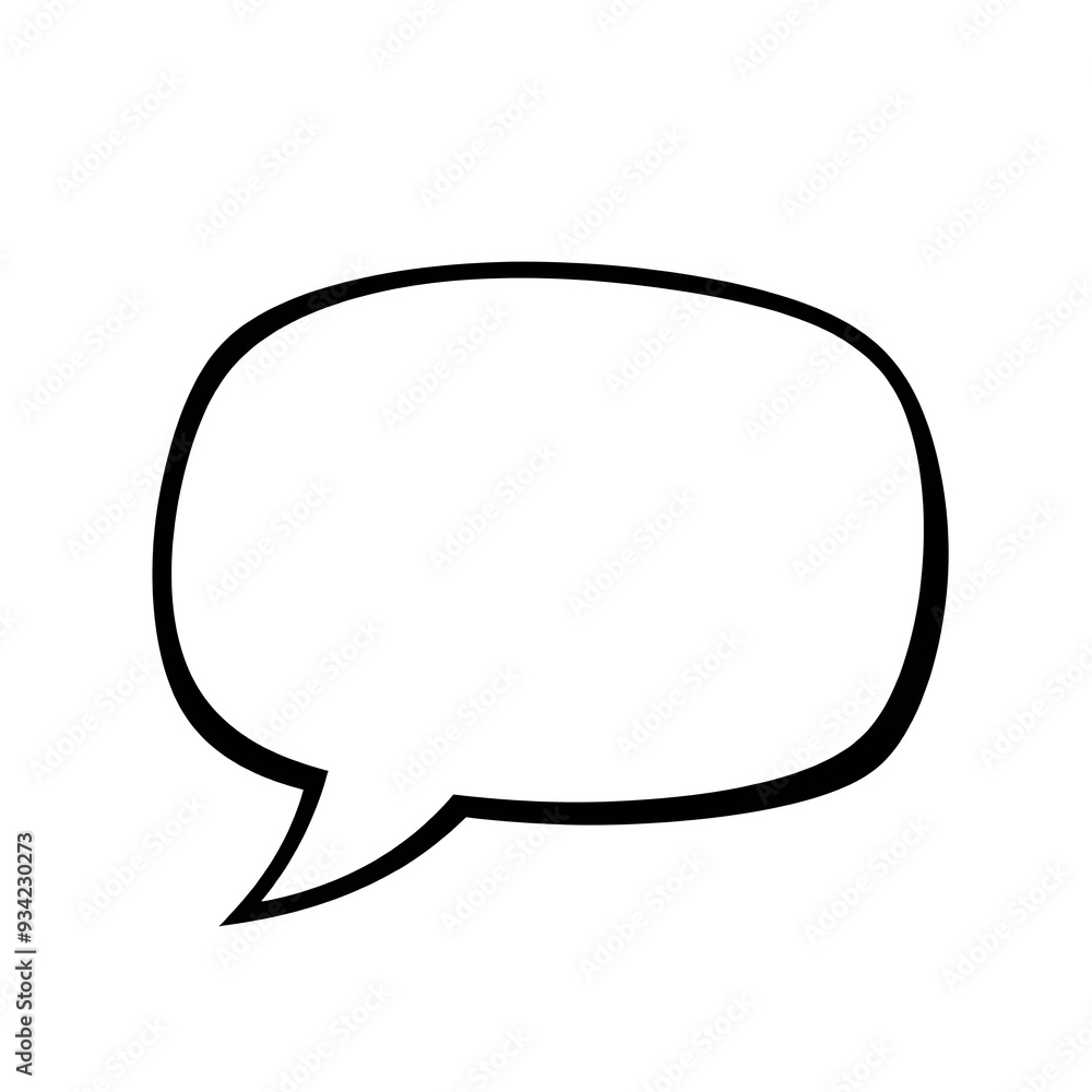 Text bubble cartoon icon illustration on white background. Generative AI Text bubble cartoon icon illustration on white background. Generative AI