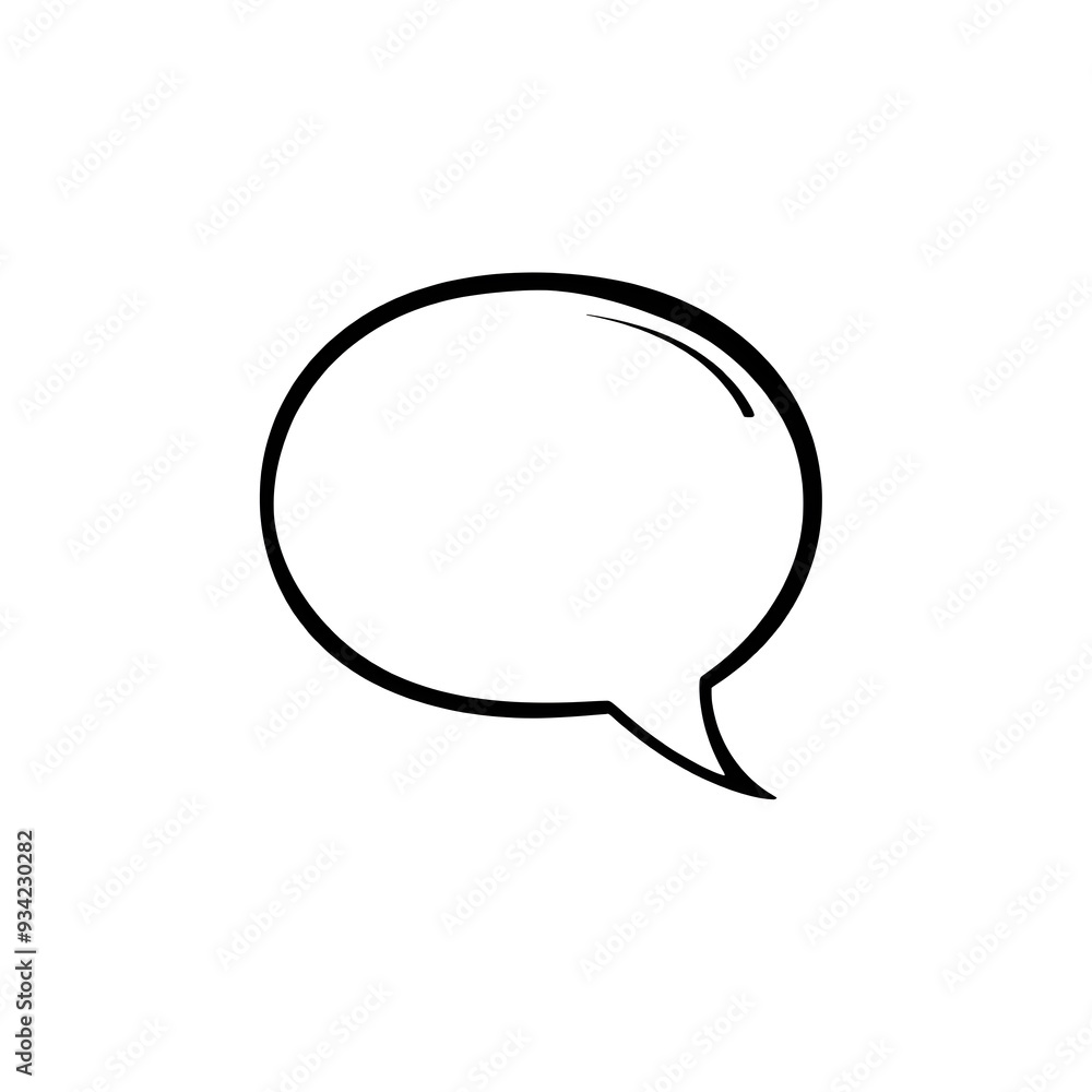 Text bubble cartoon icon illustration on white background. Generative AI Text bubble cartoon icon illustration on white background. Generative AI
