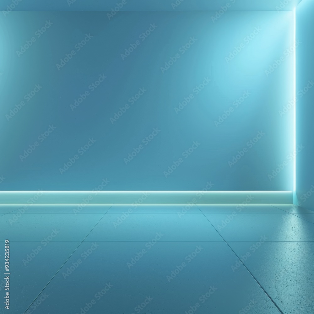 Universal minimalistic blue background for presentation. A light blue wall in the interior with beautiful built-in lighting background 3D Universal minimalistic blue background for presentation. A light blue wall in the interior with beautiful built-in lighting background 3D
