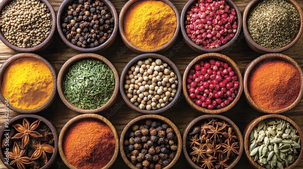 Vibrant Spice Medley A Captivating Display of Diverse Flavors and Aromas Inviting the Senses to Embark on a Culinary Journey Vibrant Spice Medley A Captivating Display of Diverse Flavors and Aromas Inviting the Senses to Embark on a Culinary Journey