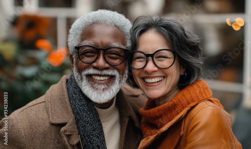 Happy Older People in Retirement Laughing, Generative AI