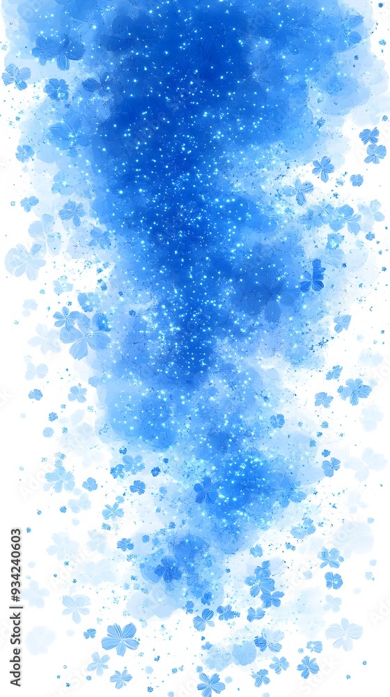 Obraz premium Blue Stars on White Background, Abstract Image, Texture, Pattern, Wallpaper, Cover and Screen of Smartphone, Cell Phone, Computer, Laptop, 9:16 and 16:9 Format