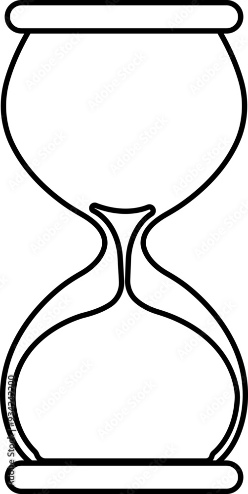 Hourglass icon in line. Sand clock sign Reload hourglass timer vector ...