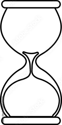 Hourglass icon in line. Sand clock sign Reload hourglass timer vector for apps or web. Hourglass in realistic style isolated on transparent background. anti aging hourglass waiting slow time