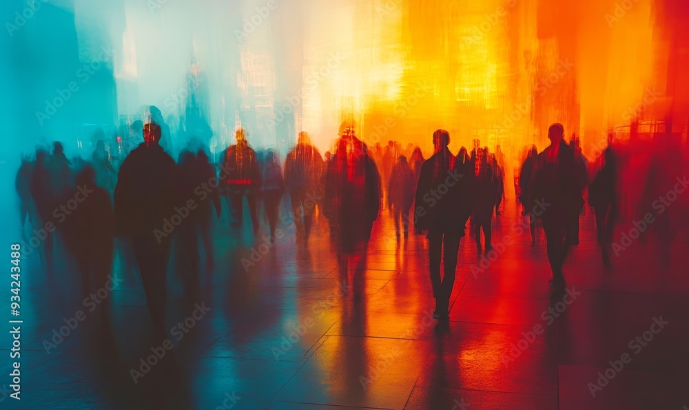 Abstract image of group of people, Generative AI Abstract image of group of people, Generative AI