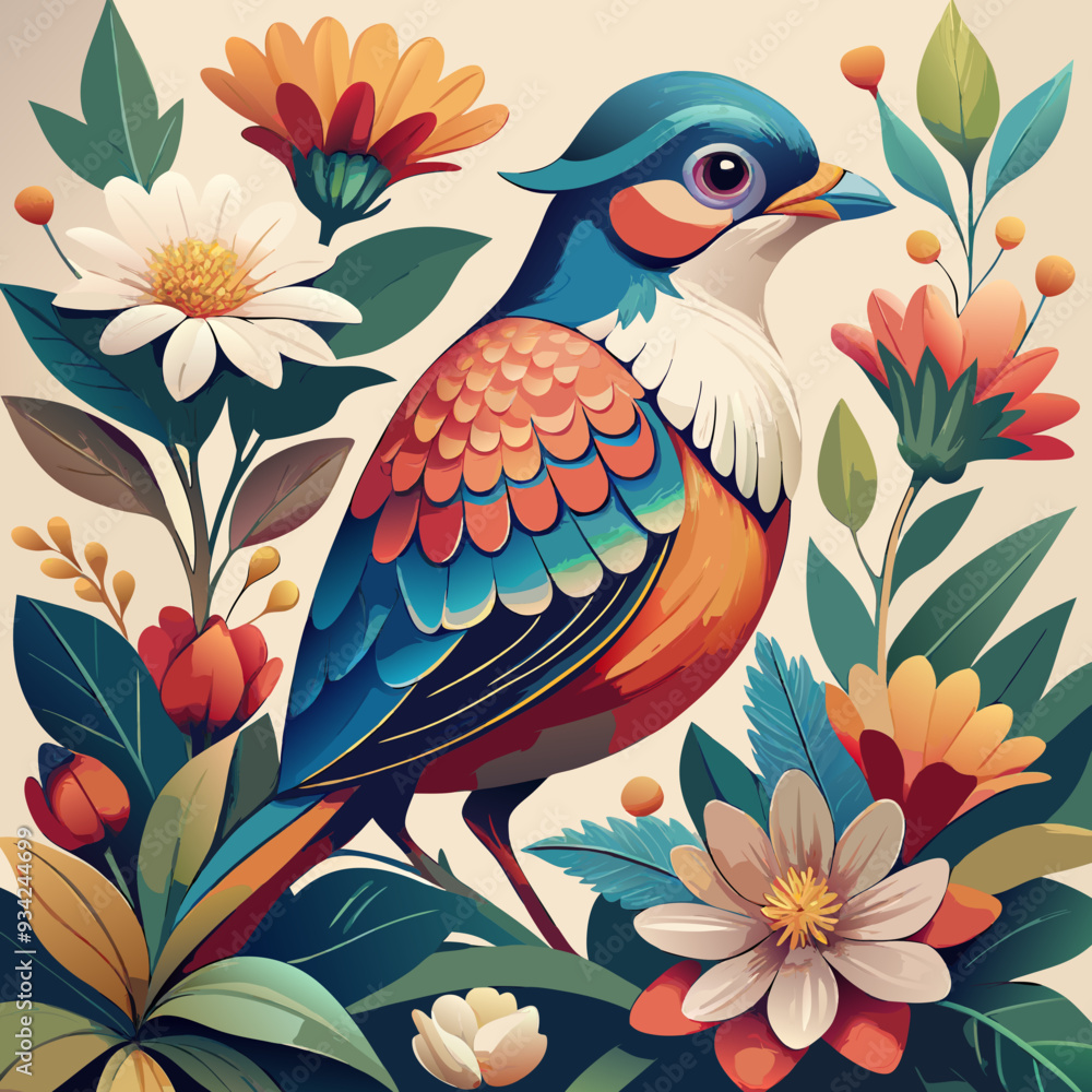 Obraz premium seamless pattern with birds