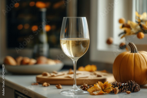 Thanksgiving Wine Glass