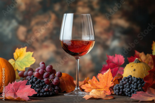 Thanksgiving Wine Glass