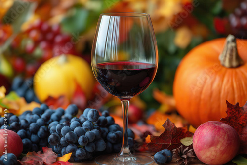 Thanksgiving Wine Glass