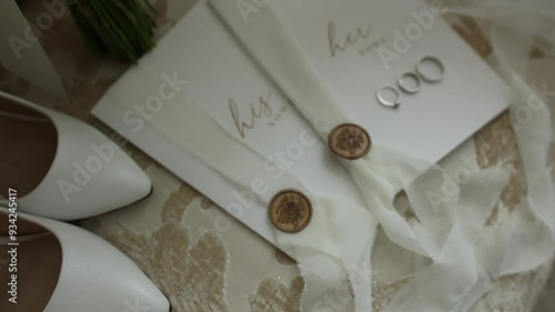 cards with vows of the bride and groom