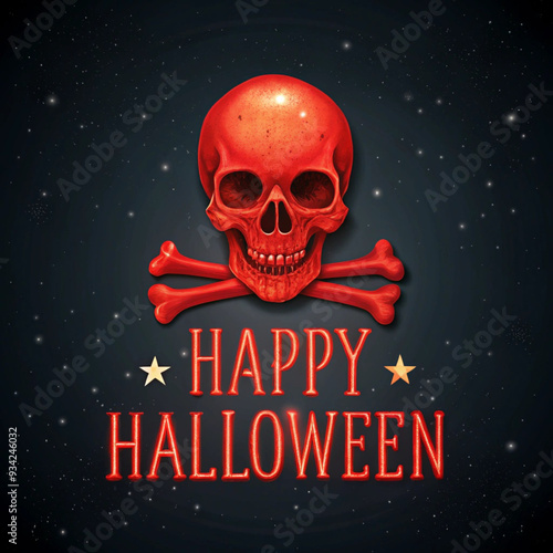 halloween background with skull